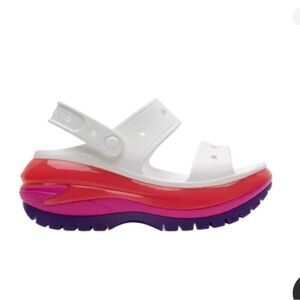 Crocs mega crush sandals new size 8 white purple pink SOLD OUT